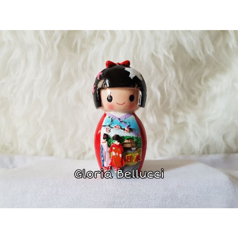 Jual Souvenir Jepang Boneka Kokeshi Tempelan Magnet Kulkas Japan Geisha