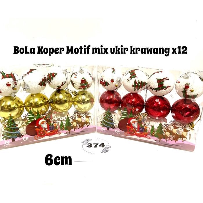 Hiasan Natal Bola 6cm