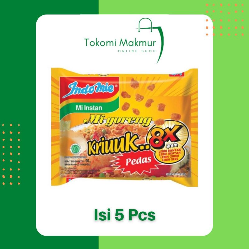 

HEMAT!! INDOMIE MIE KRIUUK 8x PEDAS (ISI 5pcs)