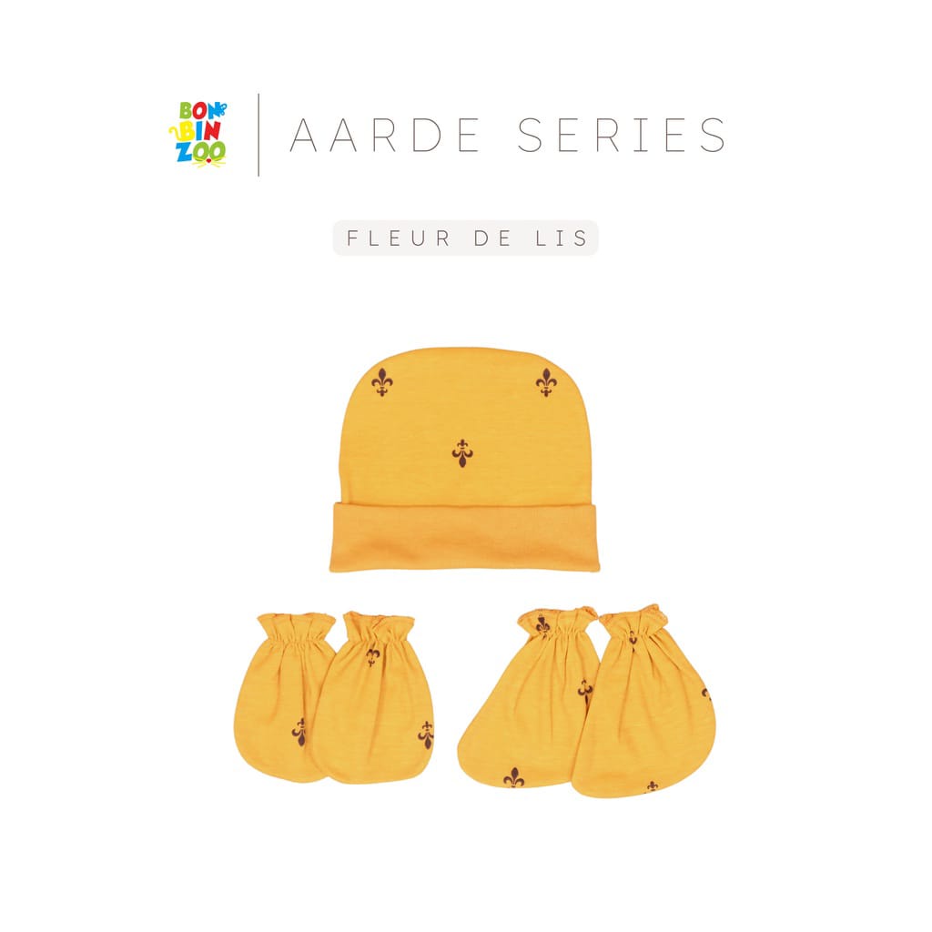 1 Set Topi Sarung Tangan Bayi Kaos Kaki Baby Newborn Bonbinzoo AARDE Series Perlengkapan Bayi Newborn