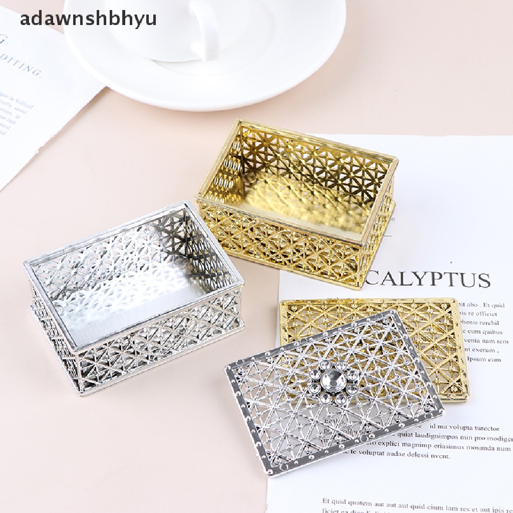 Adawnshbhyu Plastik Hollow Foil Emas Candy Box Coklat Kotak Hantaran Wedding Box ID