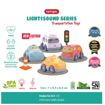 BABIESFIRST IQ698 LIGHT &amp; SOUND TRANSPORTATION CAR TOYS Mainan Mobil