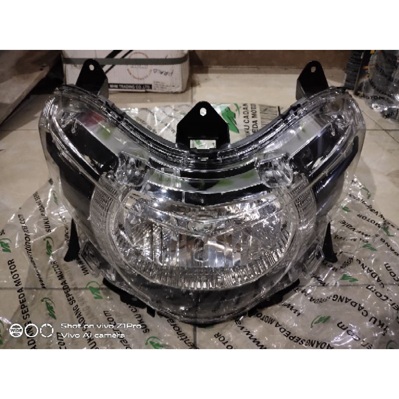 Set Reflektor Depan Rumahan + Kaca Lampu Depan Front Lamp Assy Mio Soul GT Xeon GT 125 2015 2016 201