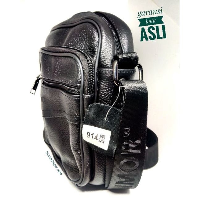 Tas Selempang selendang Import kulit asli pria wanita Original Fonmor