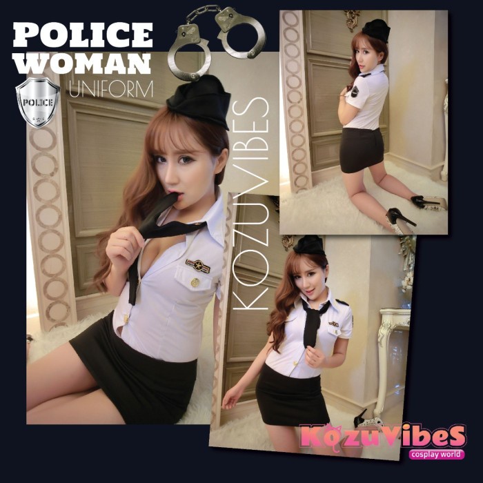 KOZUVIBES COSPLAY SEXY UNIFORM SERAGAM POLWAN POLISI BANDARA YUKI YUKA