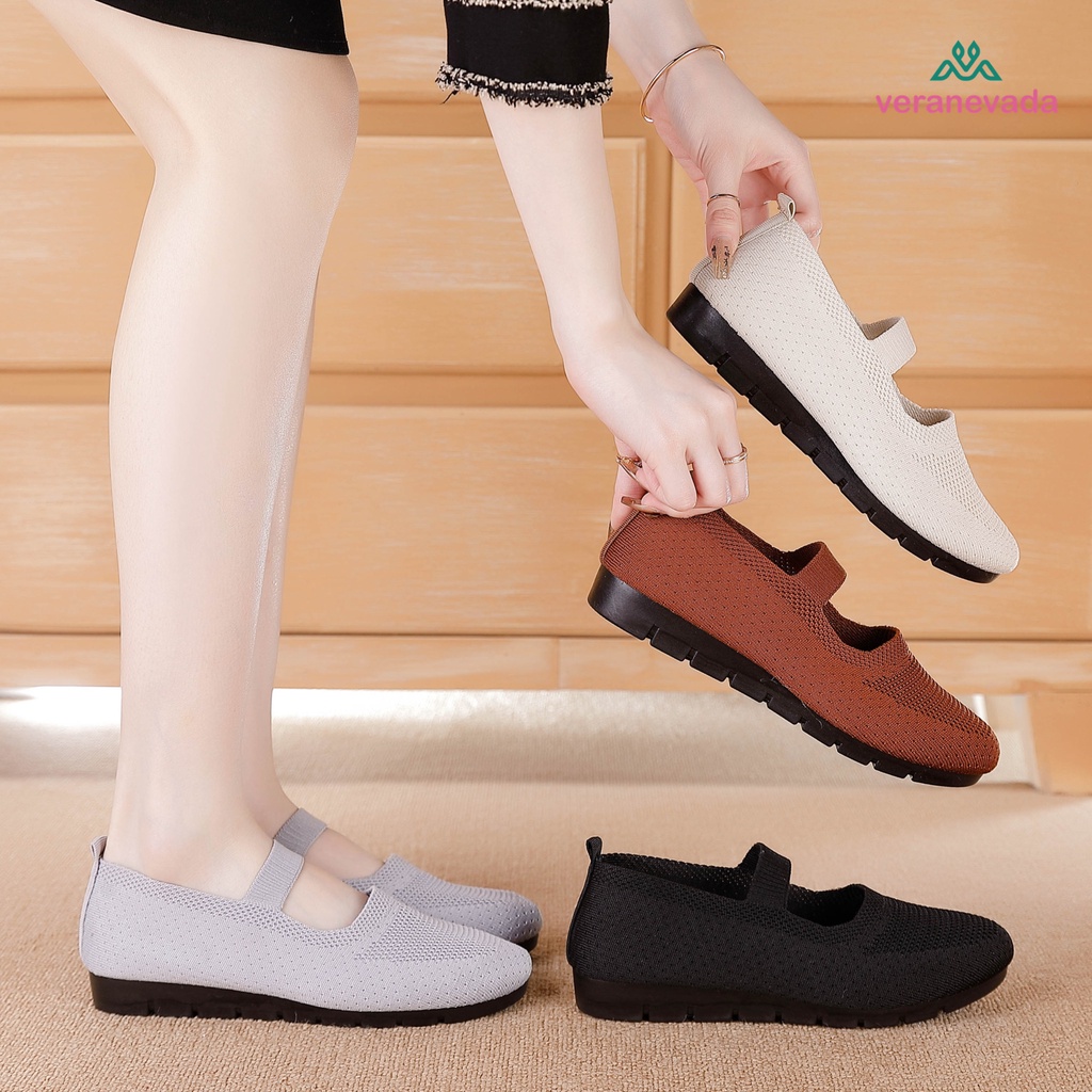 Vera Nevada Sepatu Flat Slip On Wanita Shoes A39