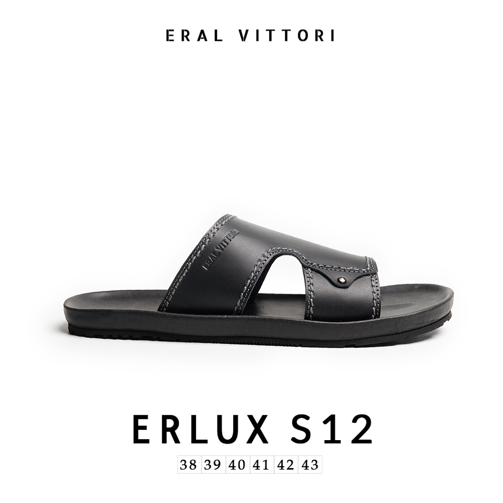 Eral Vittori - Erlux S12 Sandal Kulit Kasual Harian Pria