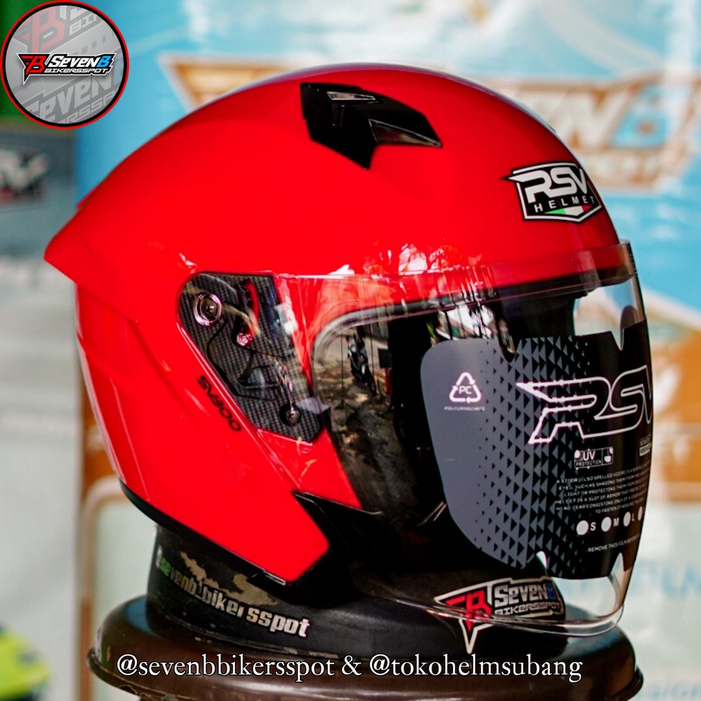 Jual Helm Rsv Sv Solid Red Merah Glossy Double Visor Sv Original