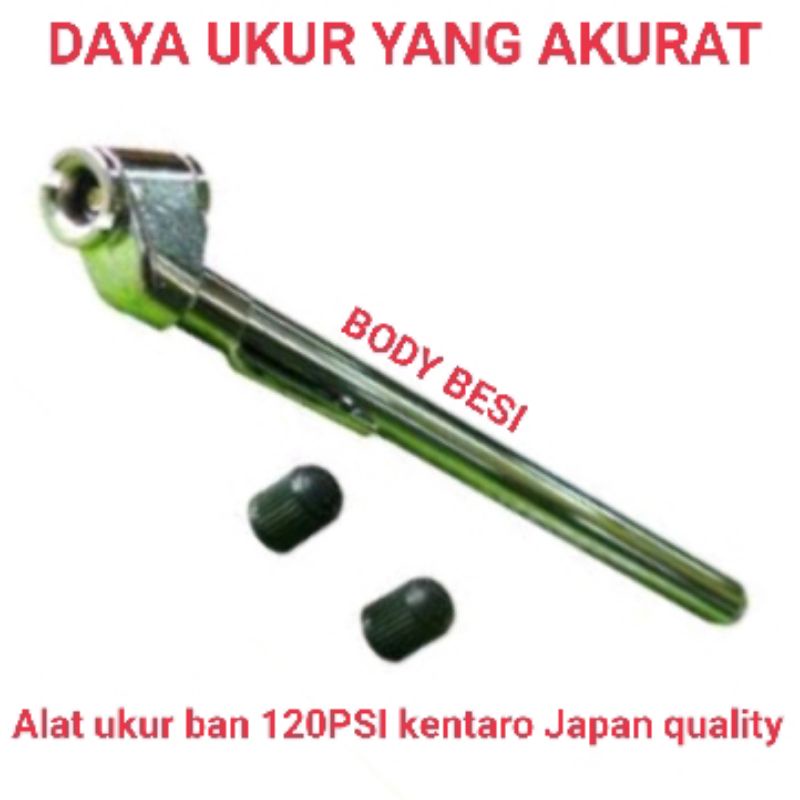 ALAT UKUR TEKANAN ANGIN BAN M/PENCIL 120PSI BODY BESI 100% AKURAT KENTARO  JAPAN QUALITY