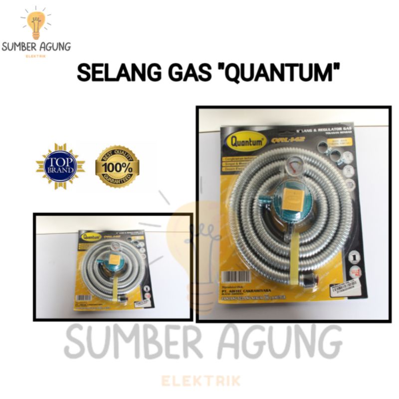 Selang Gas  LPG/Selang Gas  dan regulator-Merk Quantum,  QRL-142