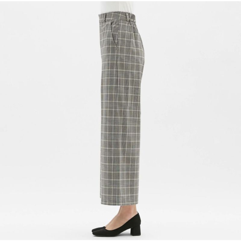 GU plaid wide leg pants