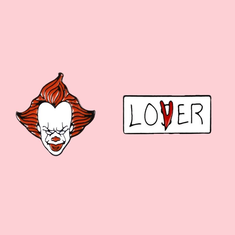 Stephen King's It Film Badut Enamel Pin Lencana Bros Badut Kerah Pin Horor Film Perhiasan Hadiah