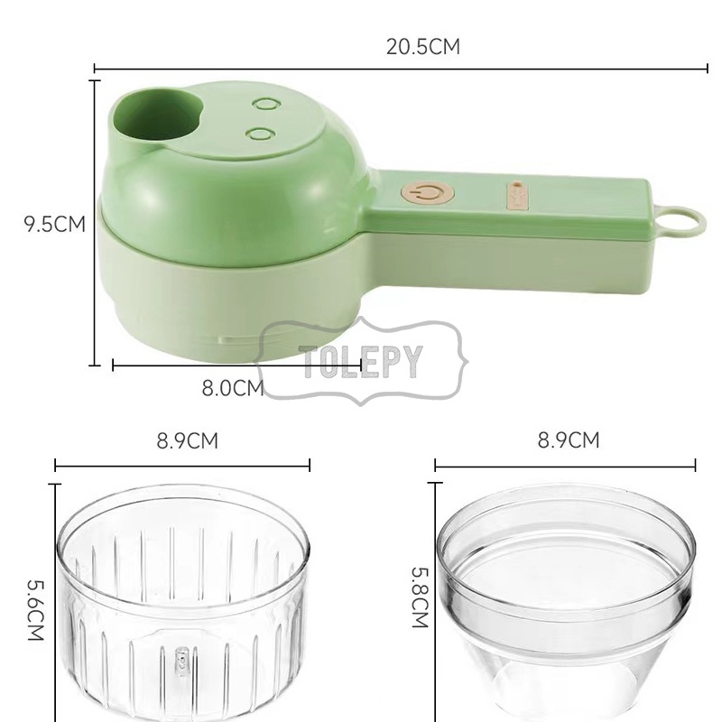 Chopper Blender 3 in 1 / Slicer / Brush / Pemotong Bahan Makanan Food Processor