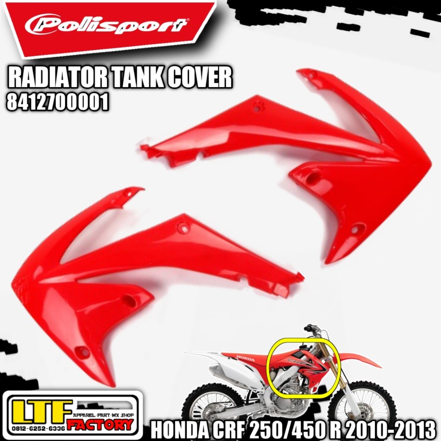 HONDA CRF 250 450 R - 2009 2010 2011 2012 2013 - POLISPORT Radiator Tank Cover Body Samping Tangki K