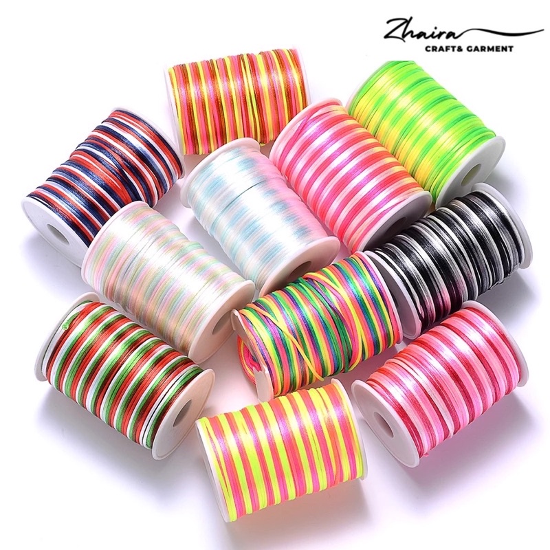 

[5 Meter] Tali Nilon 1,5mm 2mm Panjang 5 Meter - Tali Satin 5 Meter - Tali Cina Meter