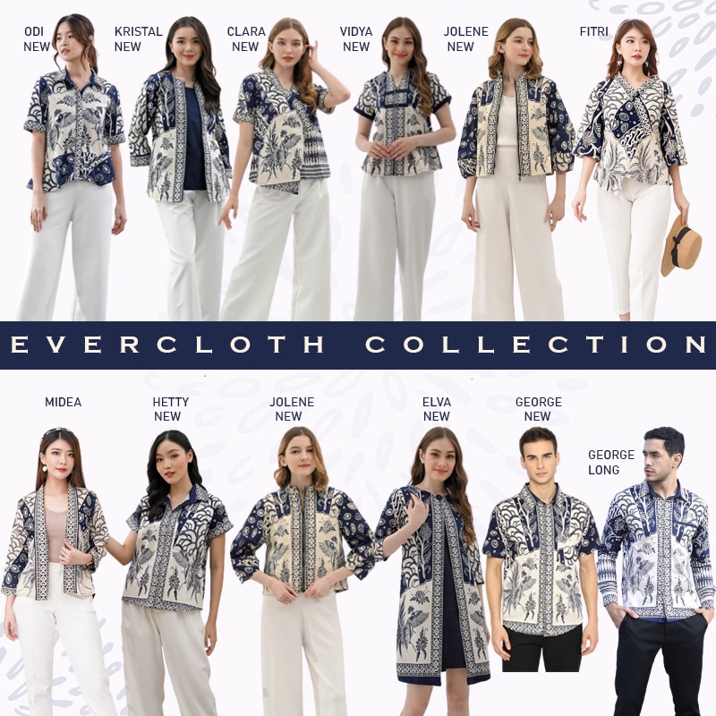 Evercloth Jolene Jaket Wanita Batik Jacket Wanita Outer Rompi Wanita Luaran Couple Modern