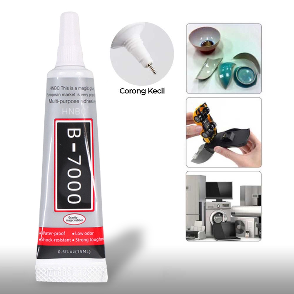 

Lem Kuat Serbaguna Power Glue Strong Adhesive 15 ML - B-7000 - Transparent