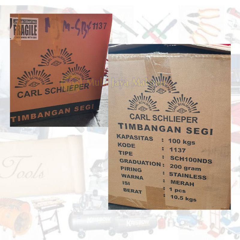 Timbangan Segi 100kg/ Timbangan Kue Plat Datar