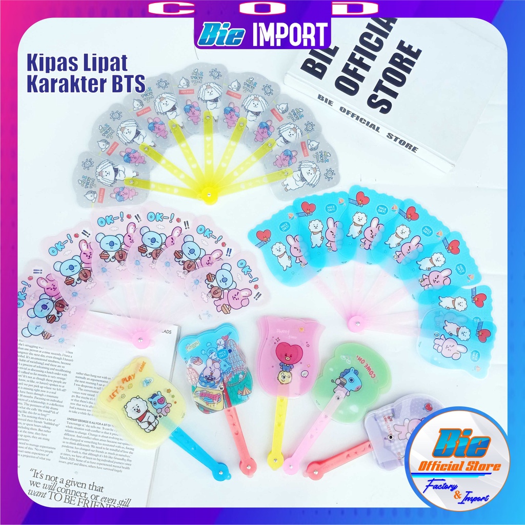 Kipas Tangan Lipat Karakter Style Impor Best Seller