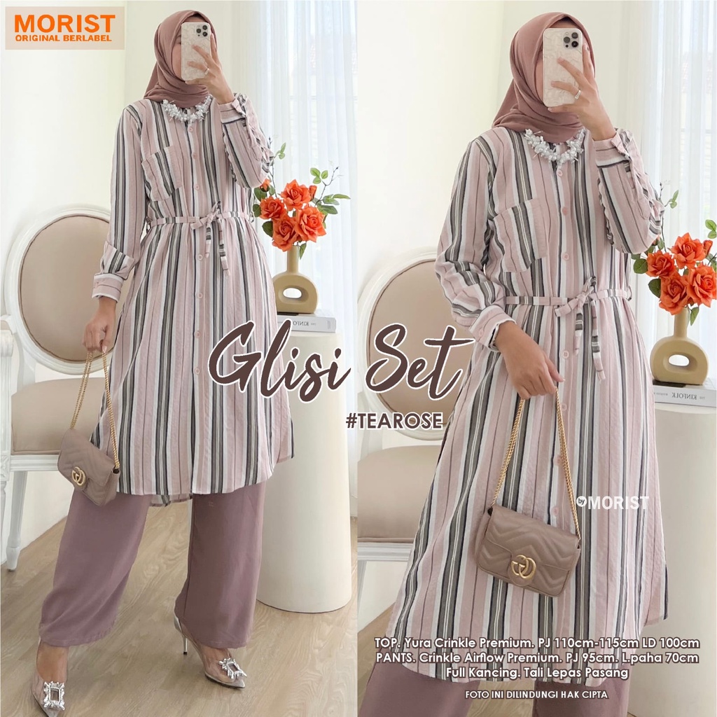 GLISI SET / SETELAN PREMIUM YURA CRINKLE