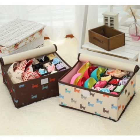 [TOYOU SHOP T12] STORAGE BOX 2 IN 1 | TEMPAT PENYIMPANAN PAKAIAN DALAM | 12 GRID STORAGE BOX