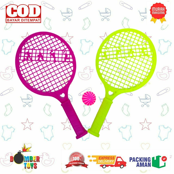 MAINAN ANAK RAKET PING PONG BADMINTON TENIS OLAHRAGA SPORT SERU BOLA