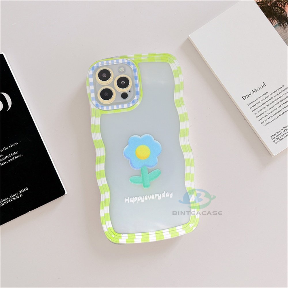 Realme 10 C30 C31 C33 C35 C21Y C25Y RealmeC11 C25 C17 C15 C12 C3 C2 Realme 8i 7i 5 5i 6i 7 Pro Bunga Tepi Melengkung TPU Phone Case Binteacase