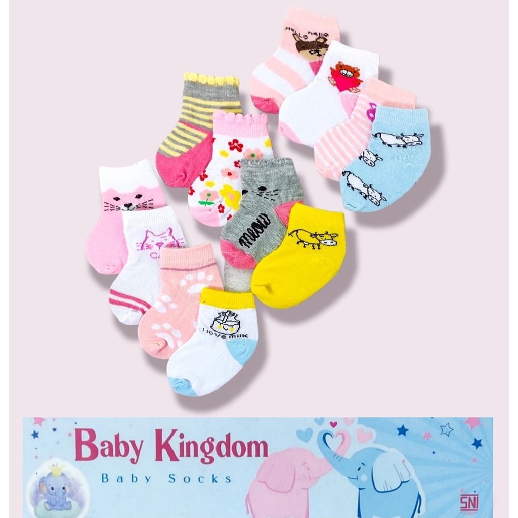 Kaos Kaki Bayi 3in1 Baby Kingdom isi 3 Pasang SNI