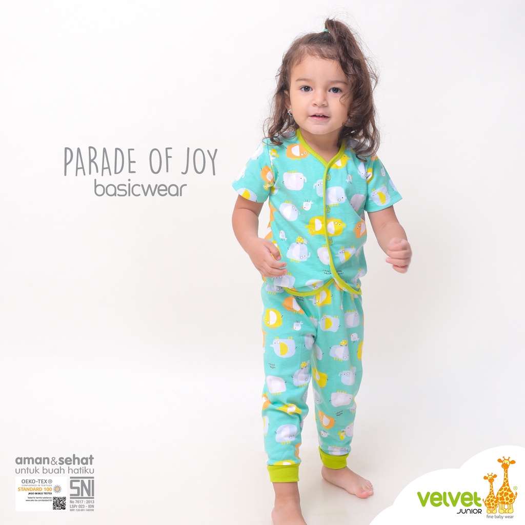 Velvet Junior Baju Anak KC Tengah Pendek Cln Panjang - BasicWear Parade Of Joy