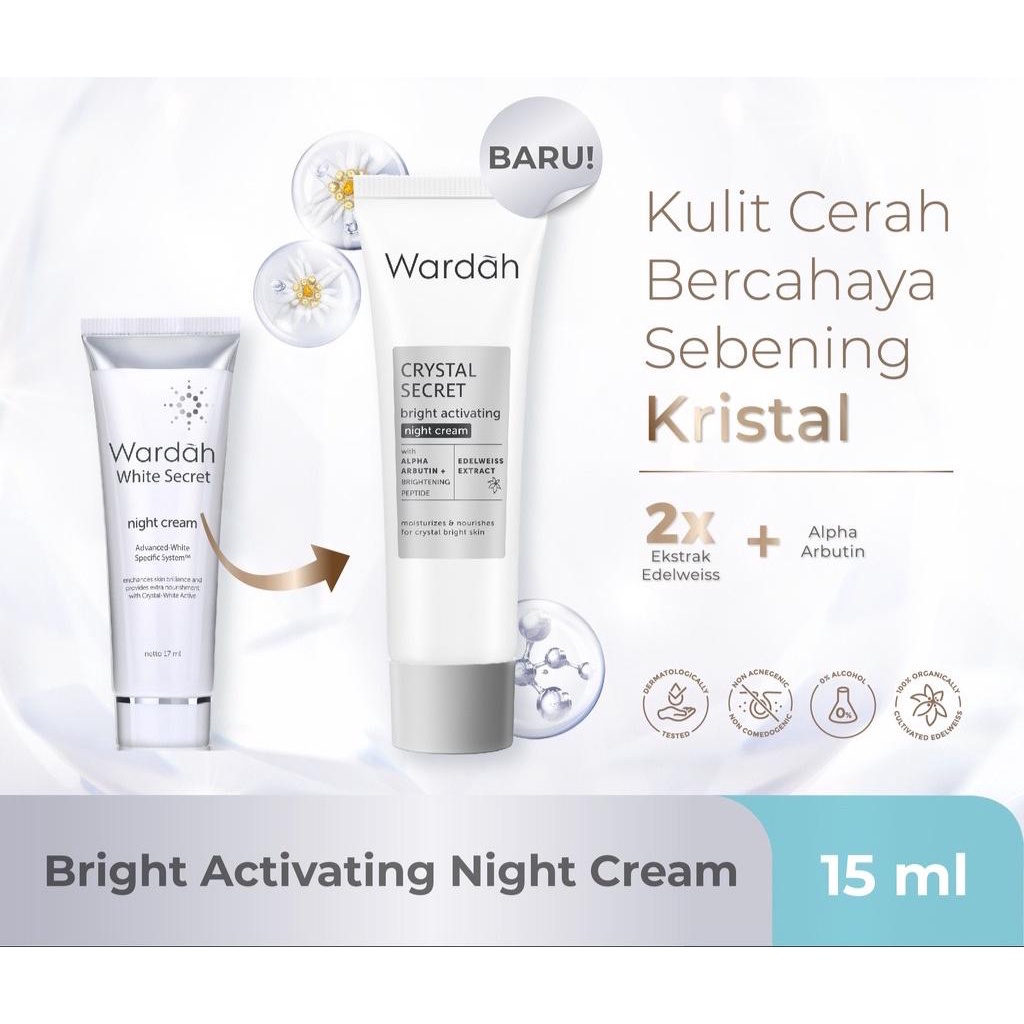 Wardah Crystal Secret day/night Cream 15ml (ORIGINAL)