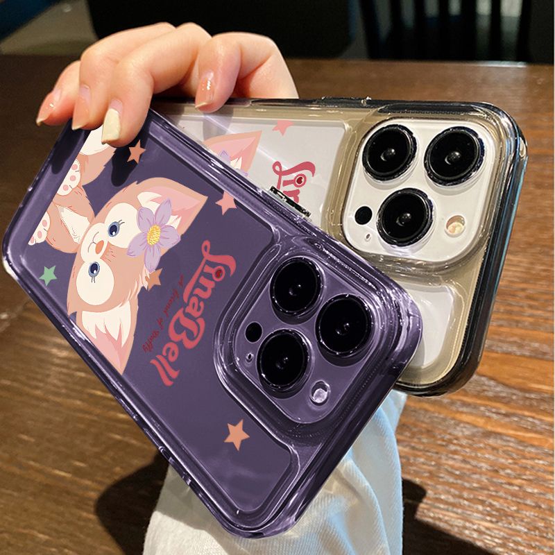 IPHONE Casing Imut Fox Shockproof Soft Phone Case Kompatibel Untuk Iphone11 14 13 12 Pro XS Max X XR 78 6 6S Plus Casing Transparan TPU Cover