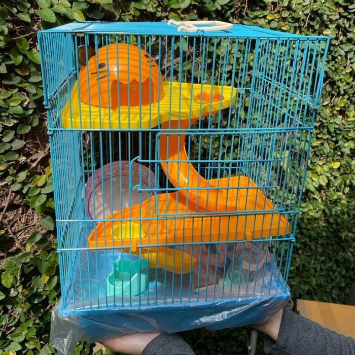 Kandang Hamster besar 3 tingkat pink