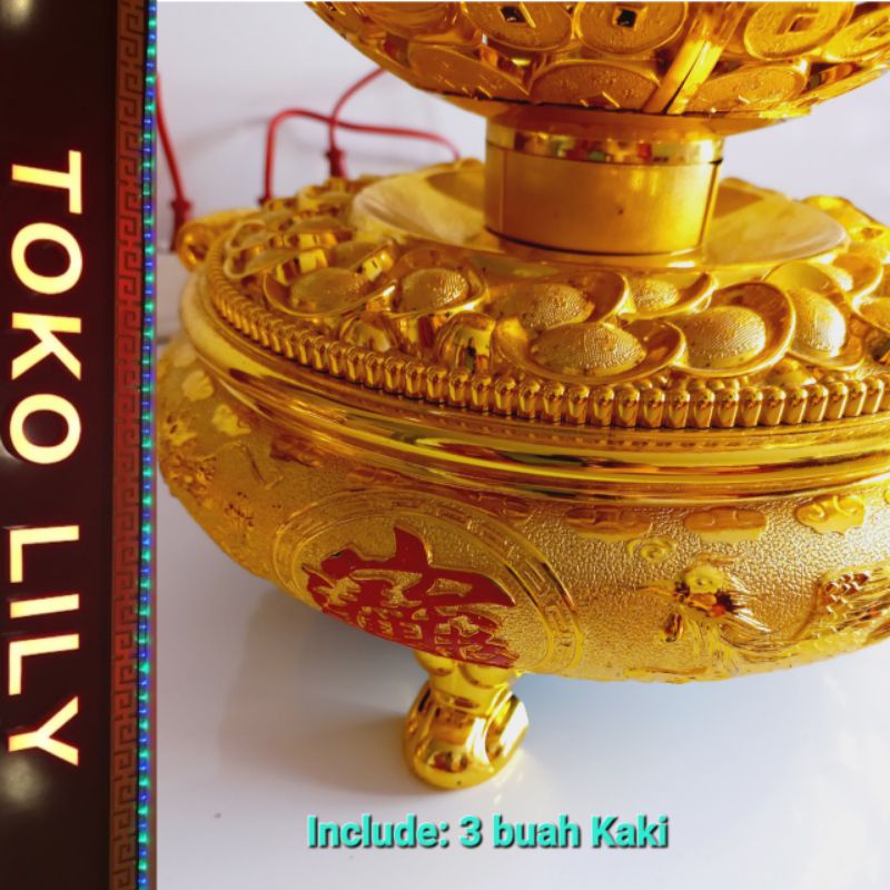 Lampu Meja Fu Imlek / Lampu Putar Hoki Imlek / Dekorasi Lampu Hoki Imlek