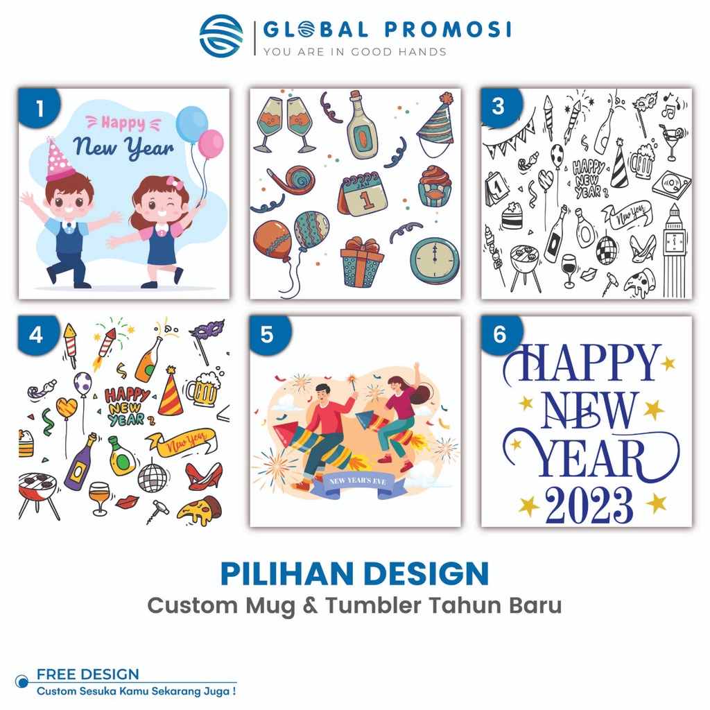 Pilihan Desain Khusus Tema Tahun Baru/ Happy New Year