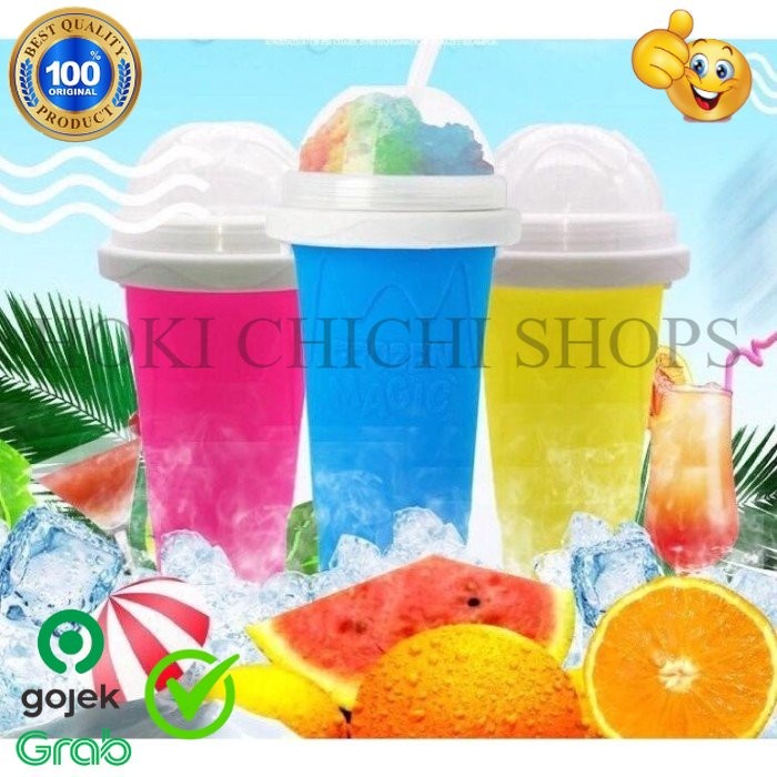 FROZEN MAGIC CUP ALAT PEMBUAT ESKRIM SLUSHY CUP SMOOTIES SQUEEZE CUP ORIGINAL CC