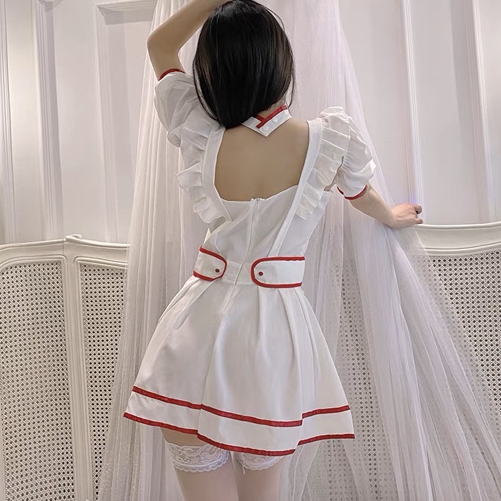 Lingerie Sexy Perawat Nakal Cosplay Seragam Kamar Tidur Pembantu Acara Kostum Set 3A567