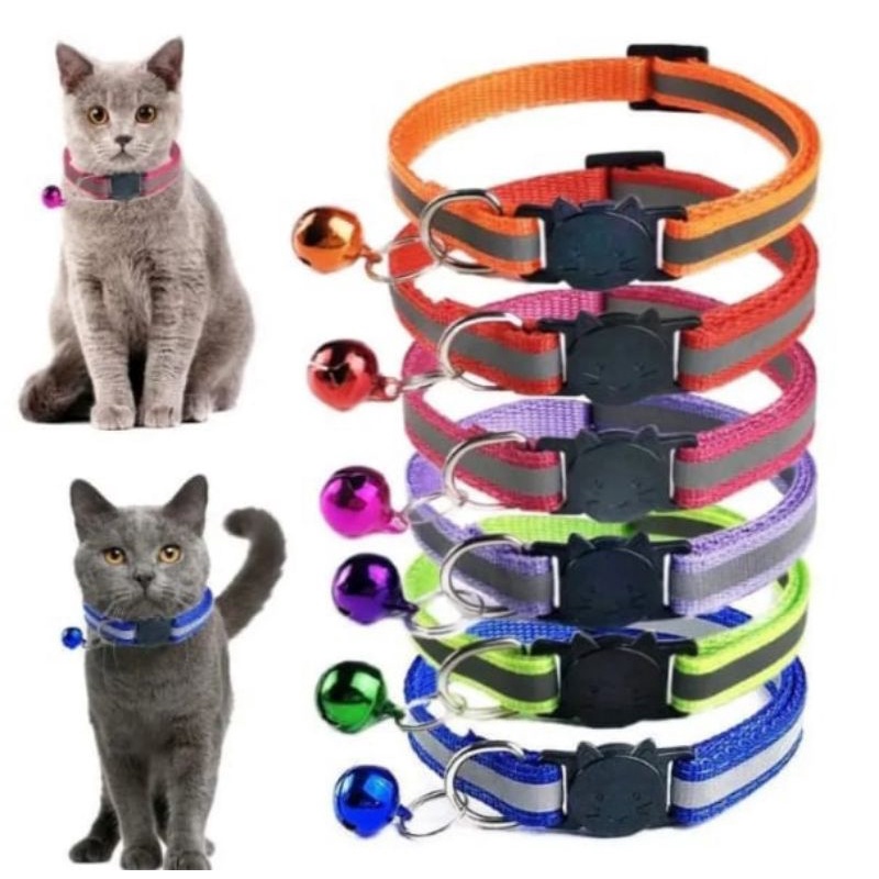 Kalung Kucing Refleksi Spotlite Glow In The Dark Menyala Dalam Gelap Baju Asesoris Kucing Shaestore15