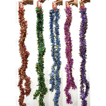 T&amp;Y Slinger Tinsel Rumbai 2 Meter Hiasan Pohon Natal Motif Bintang Love Polos Aksesoris Dekorasi Rumah Ornamen Natal Slinger Motif 2 Warna 2 Mtr Murah