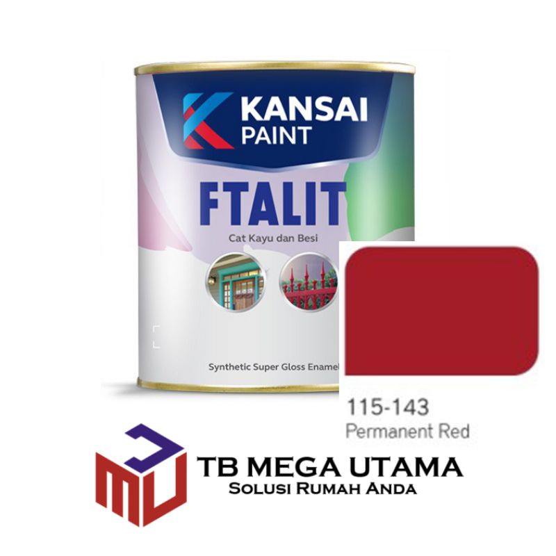 

Cat Ftalit 143 Permanent Red 1 kg | Kansai Paint Cat Kayu dan Besi