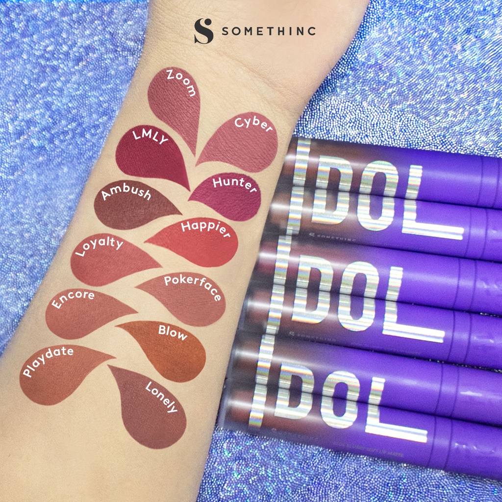 SOMETHINC Idol Blurry Soft Lip Matte - Lip Cream Matte Warna yang Tahan Lama - Cyber
