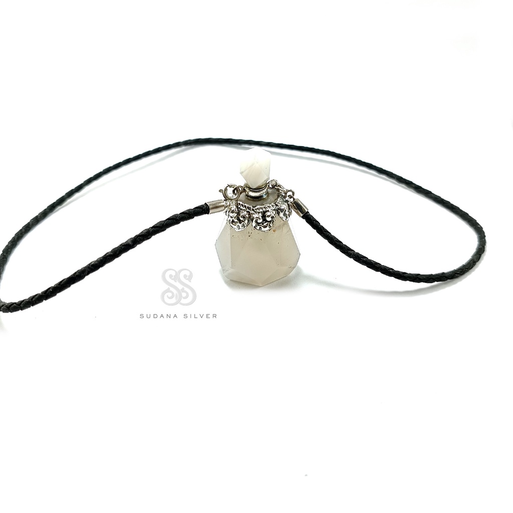 Liontin Kalung Moonstone Parfum Handmade Perak Silver 925 Bali