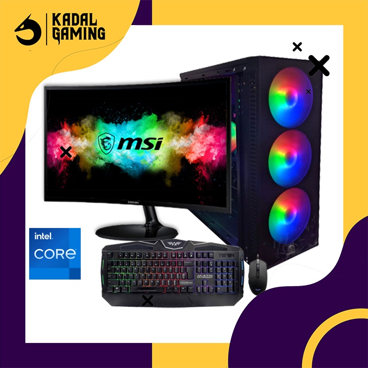 PC GAMING INTEL CORE i7 2600 VGA NVIDIA GT 730 4GB VRAM 8GB RAM KOMPUTER FULLSET