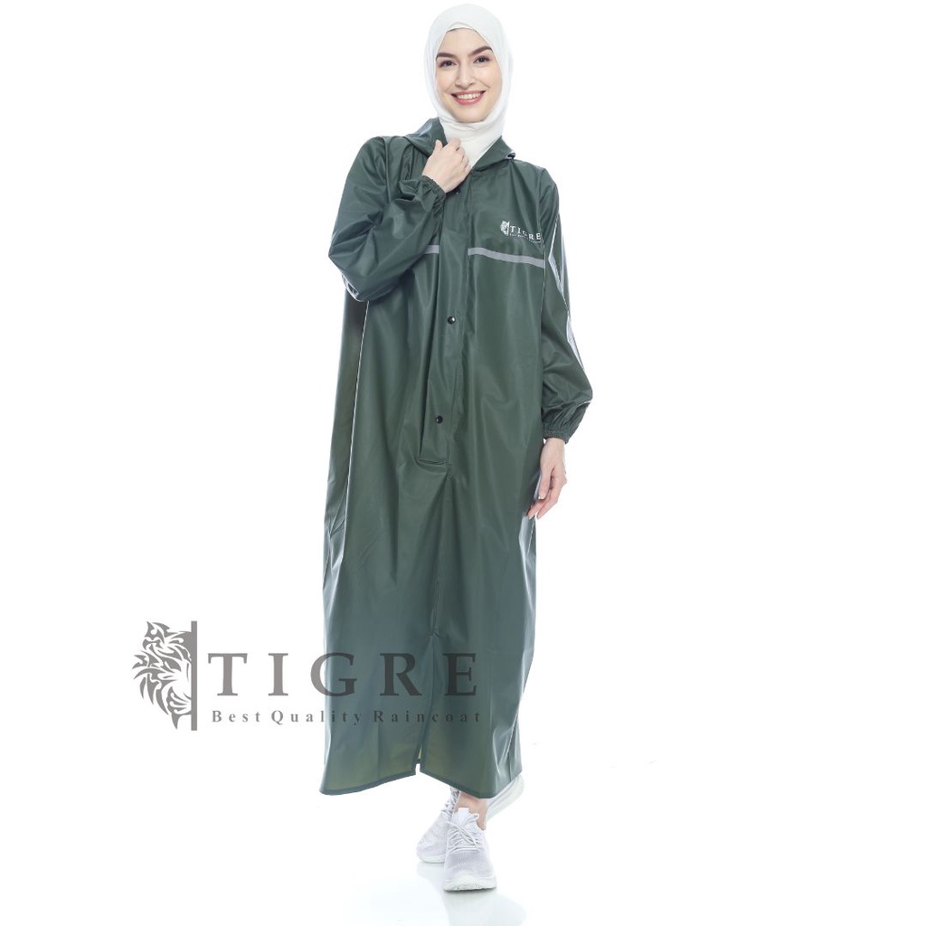 Jas Hujan Hijab / Jas Hujan Gamis Wanita / Raincoat Hijab ORIGINAL TIGRE