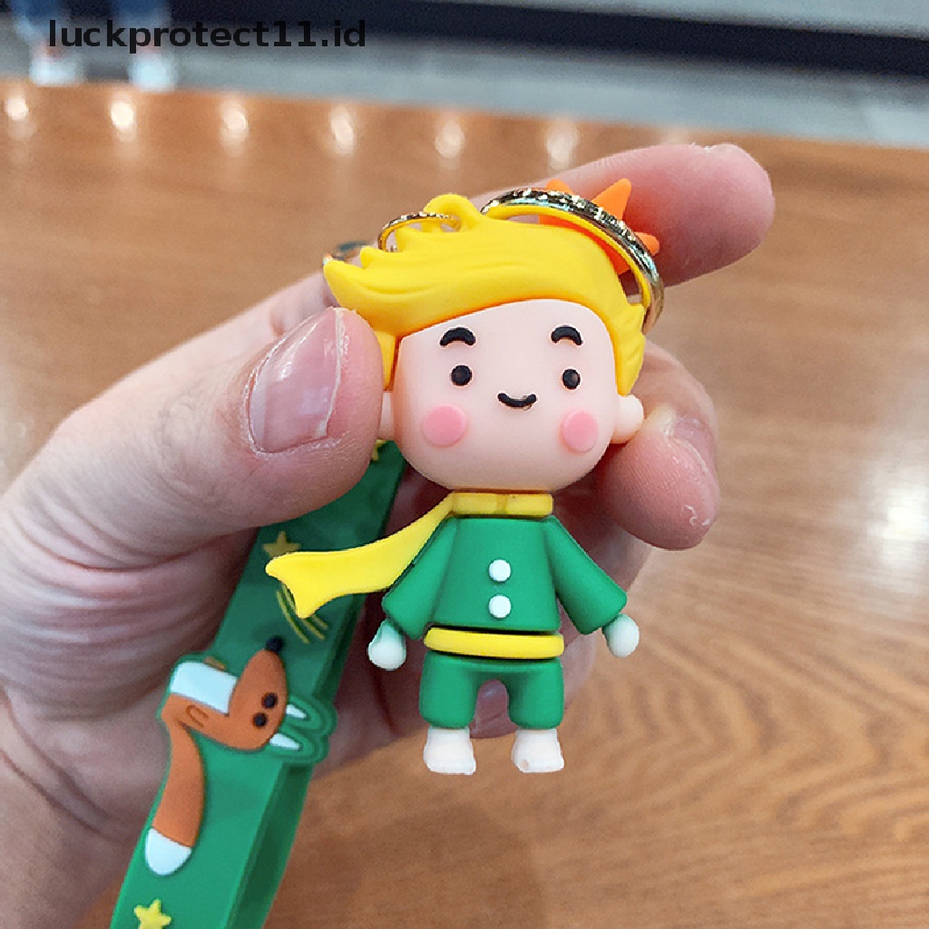 /Fashion Hot// Fashion// Kartun The Little Prince 3D Figure Gantungan Kunci Hewan Rubah Lanyard Key Rings Bag Do.