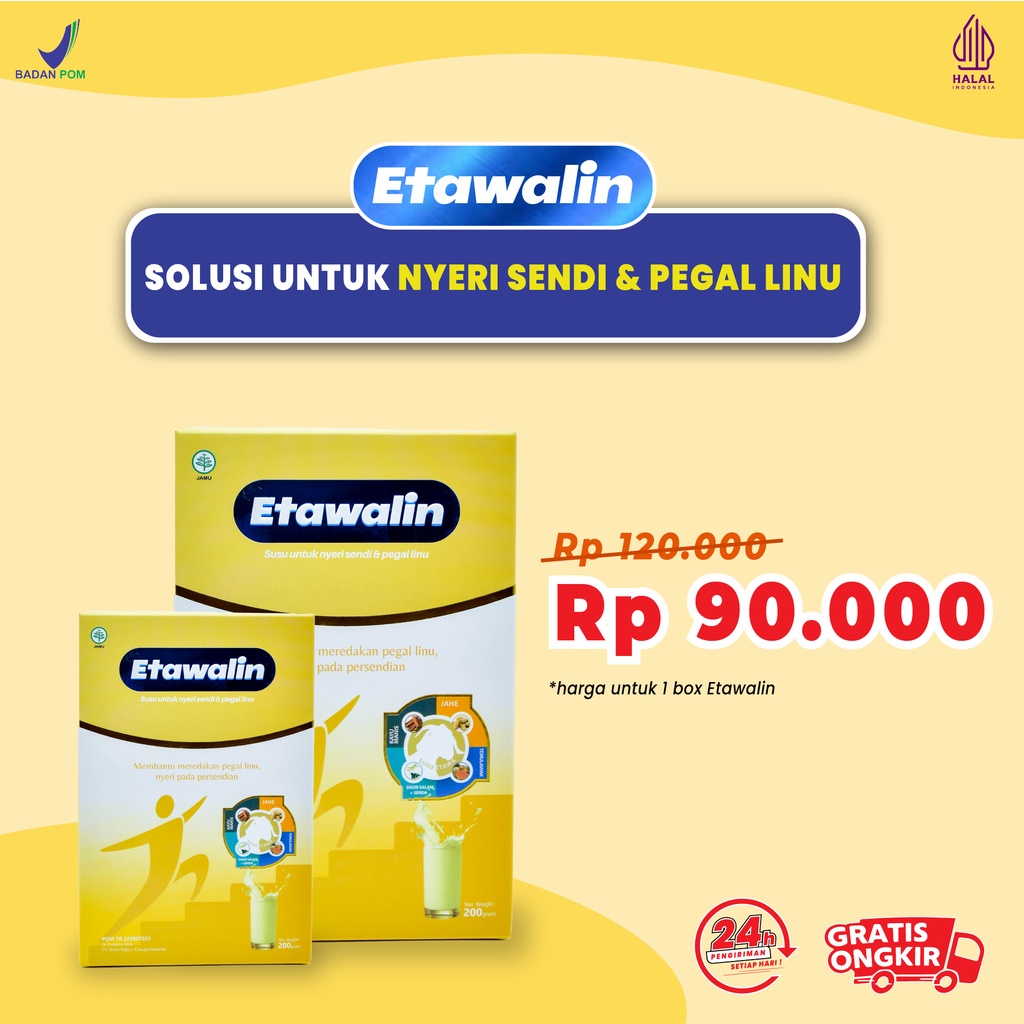 ETAWALIN -  MINUMAN SUSU YANG TERBUAT DARI SUSU KAMBING ETAWA ASLI YANG DIPADUKAN DENGAN 5 HERBAL ALAMI YANG SANGAT BERGUNA UNTUK MENINGKATKAN KESEHATAN DAN KEPADATAN TULANG / PAKET 1 BOX