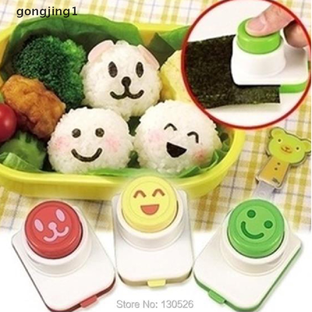 Ggg 3Pcs DIY Memasak Dapur Gadget Sushi Tools Smile Nori Cetakan Kawaii Sushi Tools ID