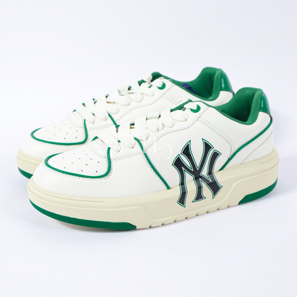 MLB NY Yankees Chunky Sneakers Liner White Green 100% Original