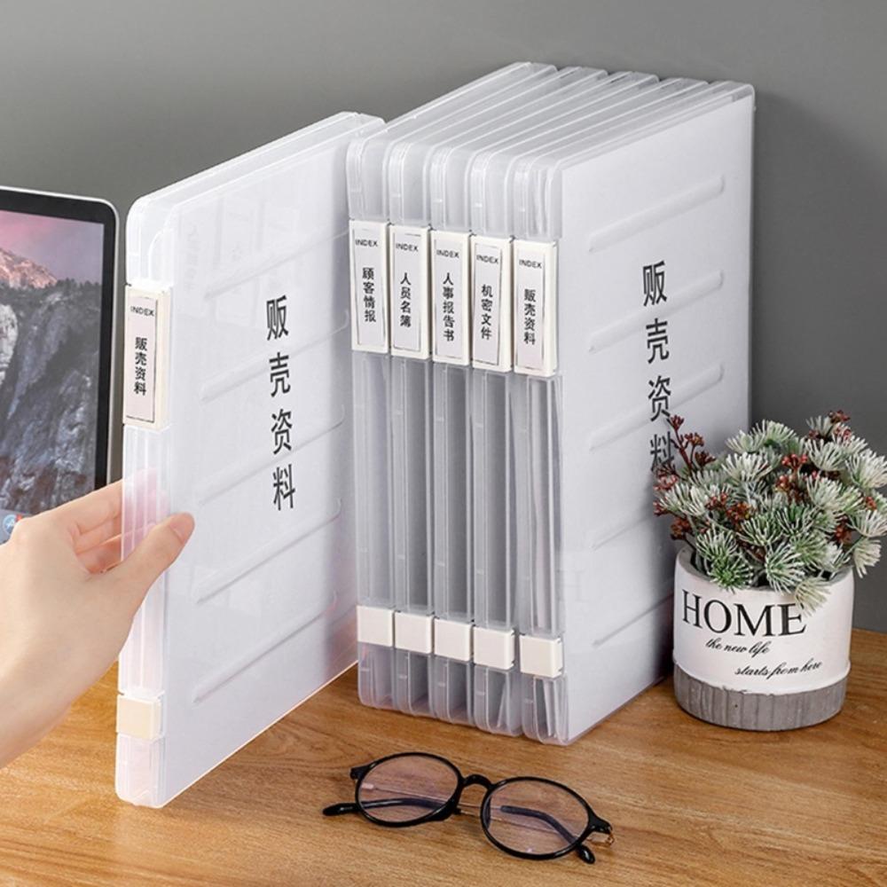 Lanfy File Organizer Box Kwitansi Multifungsi Perlengkapan Kantor Proyek Akad Kertas Organizer Desktop Storage Box