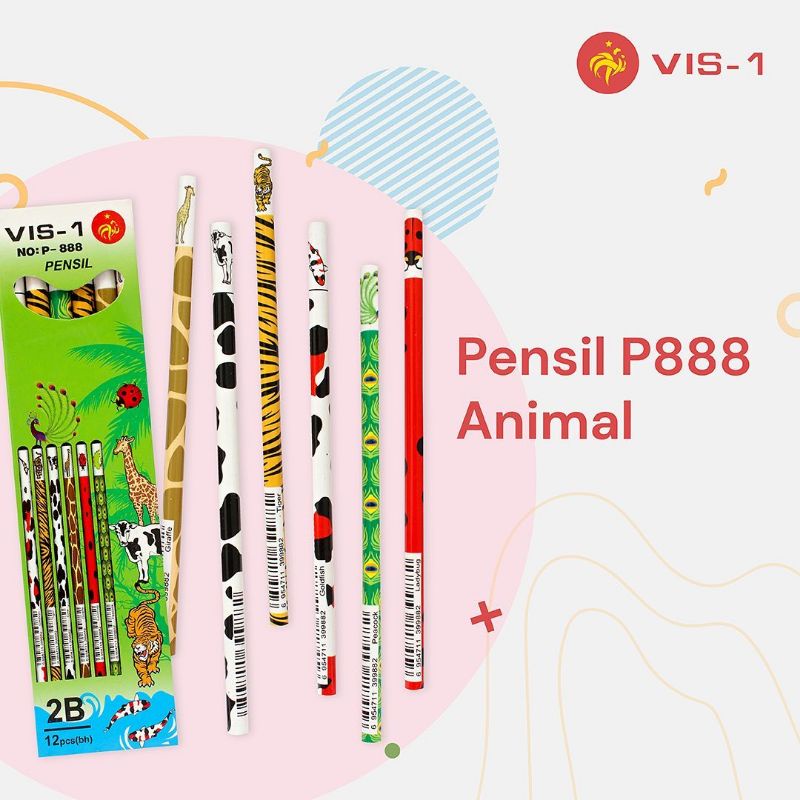 

Grosir Pensil 2B VIS - 1 motif hewan isi 24 pax