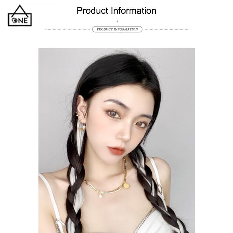 COD❤️Wig Rambut Palsu berkilau Rambut Palsu Warna Jepit Aneka Desain Aksesoris Rambut DIY Untuk Wanita-A.one